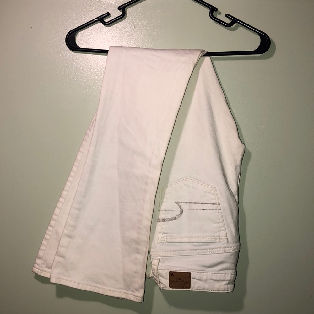 American Eagle White Skinny Kicks